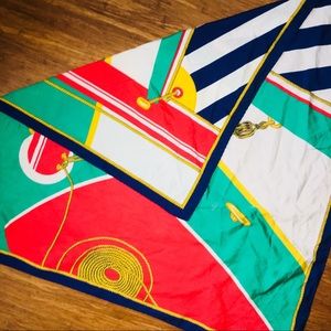Nautical silk scarf